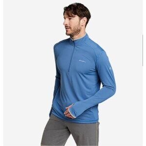 NWT EDDIE BAUER Solar‎ foil 2.0 Half-Zip Size L Color Deep Sky
